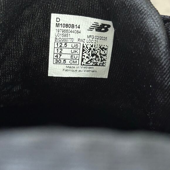 New Balance Men\'s Fresh Foam X 1080v14 Black‎ Grey Shoes Size 12.5 main image 5